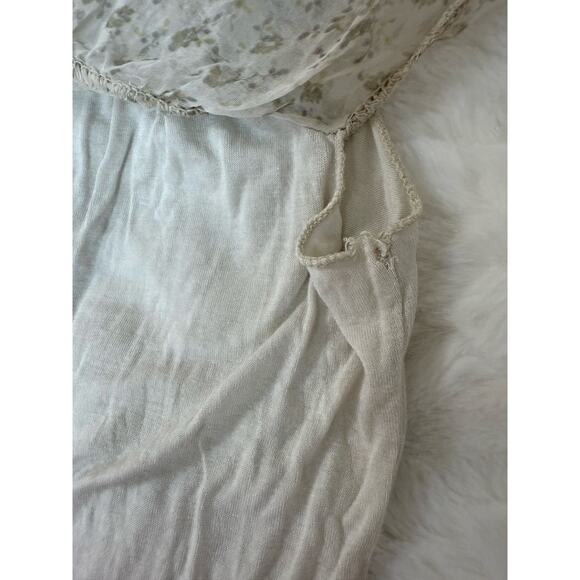 Vintage Y2K Silk Floral Peasant Blouse Milk Maid Cottagecore Made in Italy Large - Picture 15 of 16